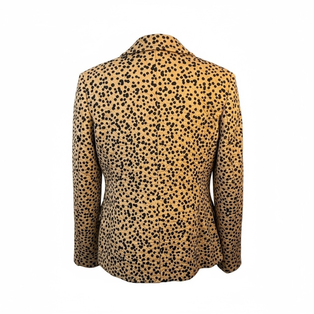 Isaac Mizrahi LIVE!‎ Quilted Jacket Small S Leopard Print Zip Up Long Sleeve - Picture 6 of 10